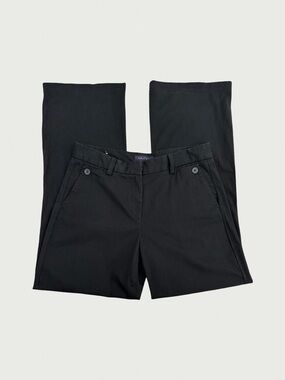 Button Accent Bootcut Pants